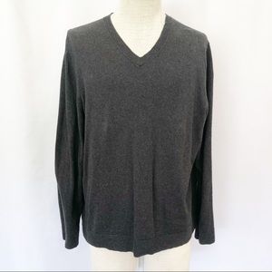 Eddie Bauer Men's Cotton/Cashmere V-Neck Pullover